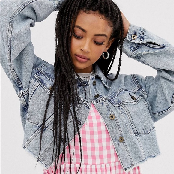 collusion cropped denim jacket